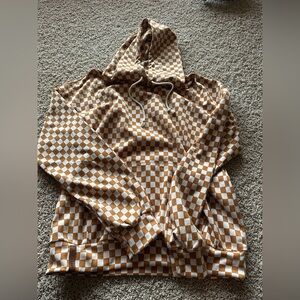 Checkered Sweatshirt NWT Size L